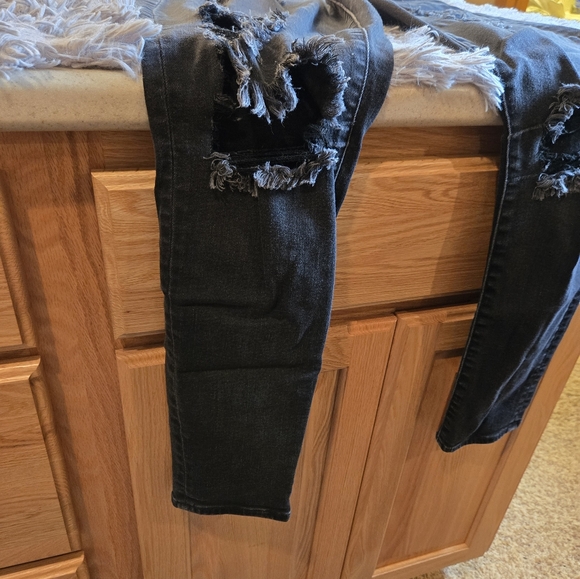 American Eagle Next Level Stretch Hi Rise Jeggings 12 R Black - Picture 9 of 16